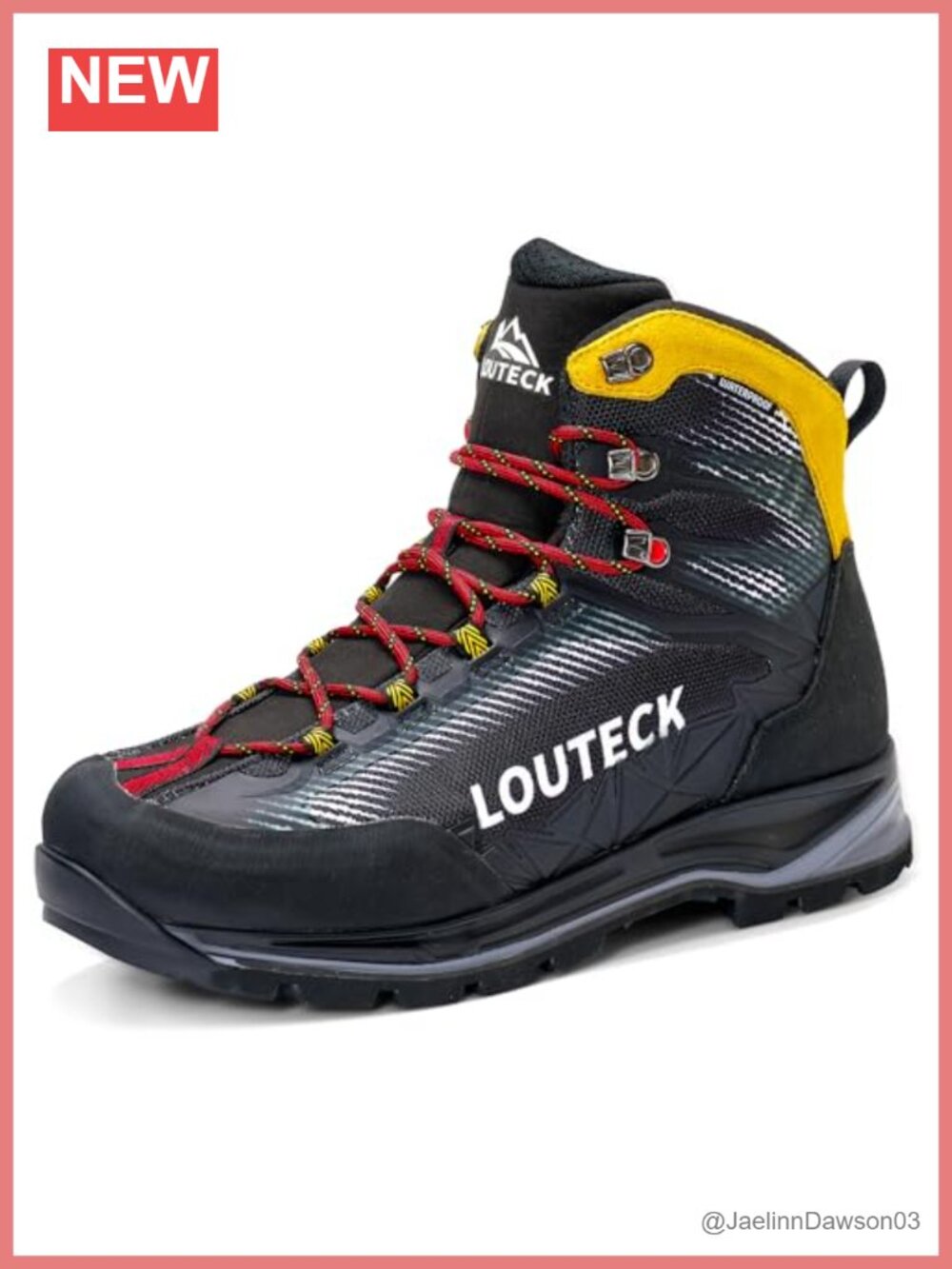 Men's Waterproof Hiking Boots Durable Nylon Ankle Lace-Up